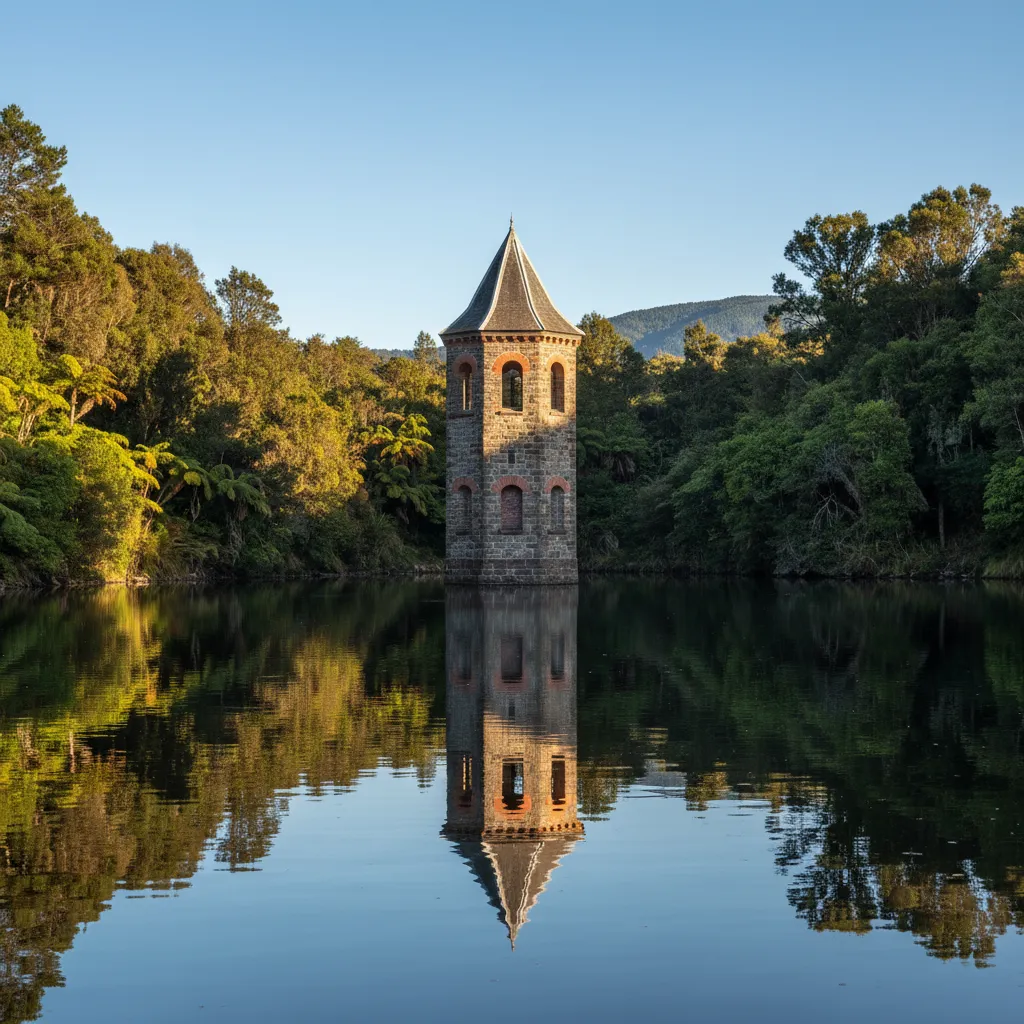 Historic valve tower at Zealandia Karori Sanctuary