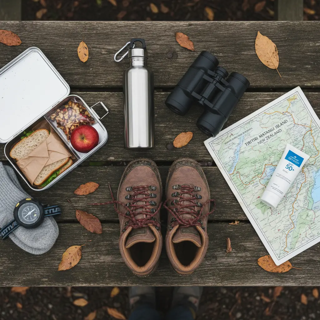 Packing list essentials for Tiritiri Matangi day trip