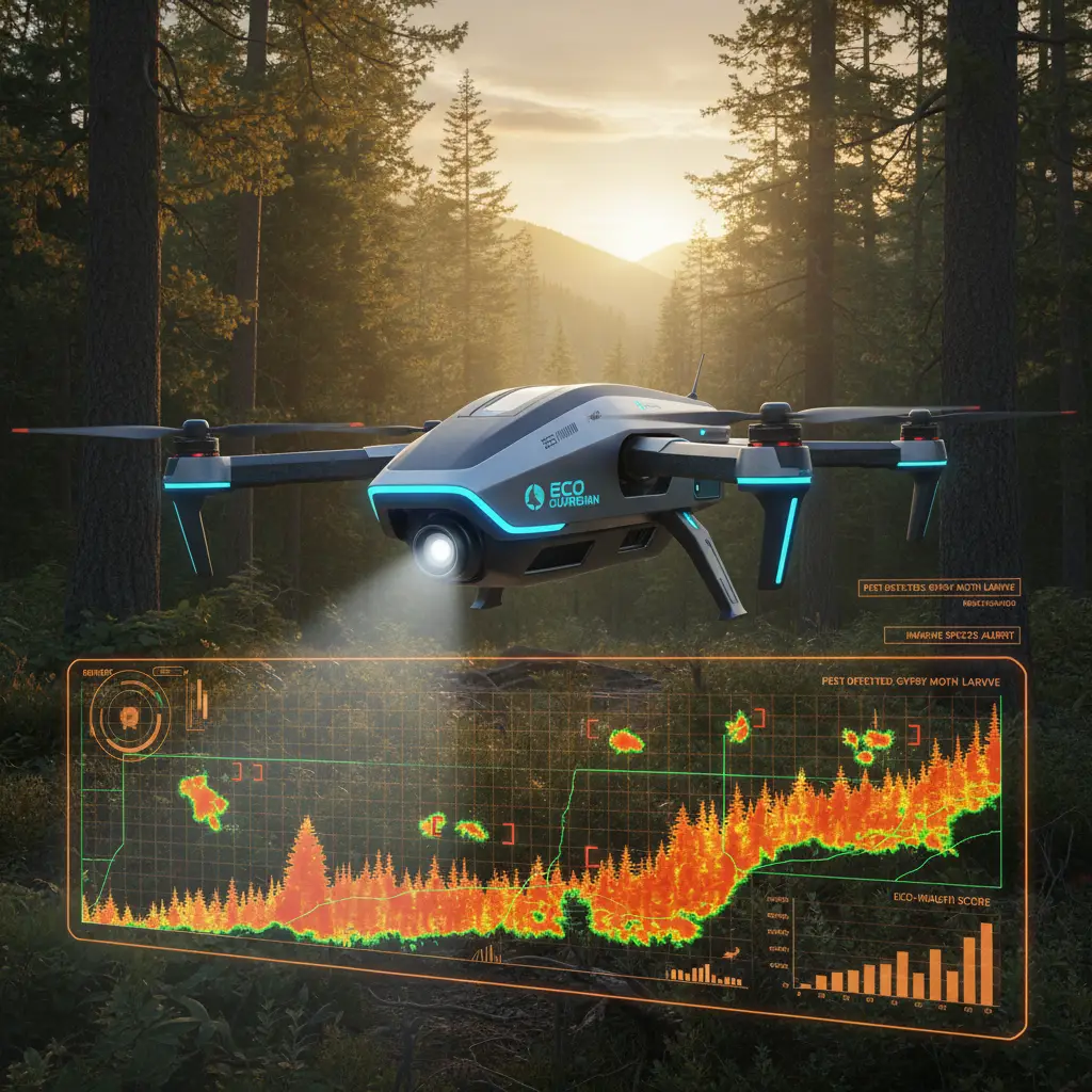 Drone technology scanning for fence breaches and pests