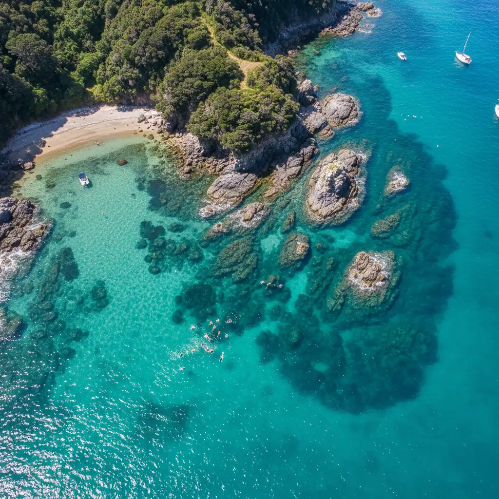 Aerial view of Goat Island Marine Reserve