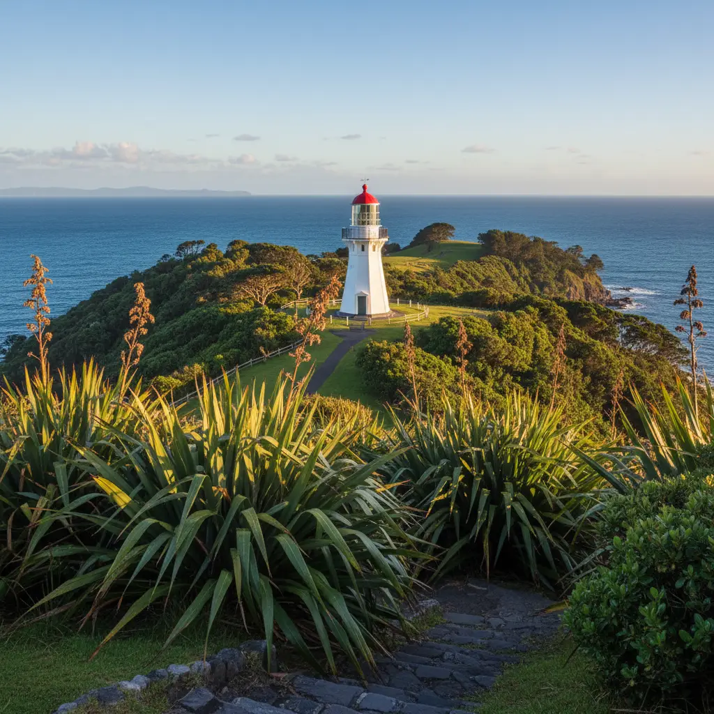 Tiritiri Matangi Island Lighthouse and vegetation