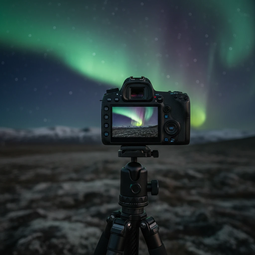 Camera settings for aurora photography