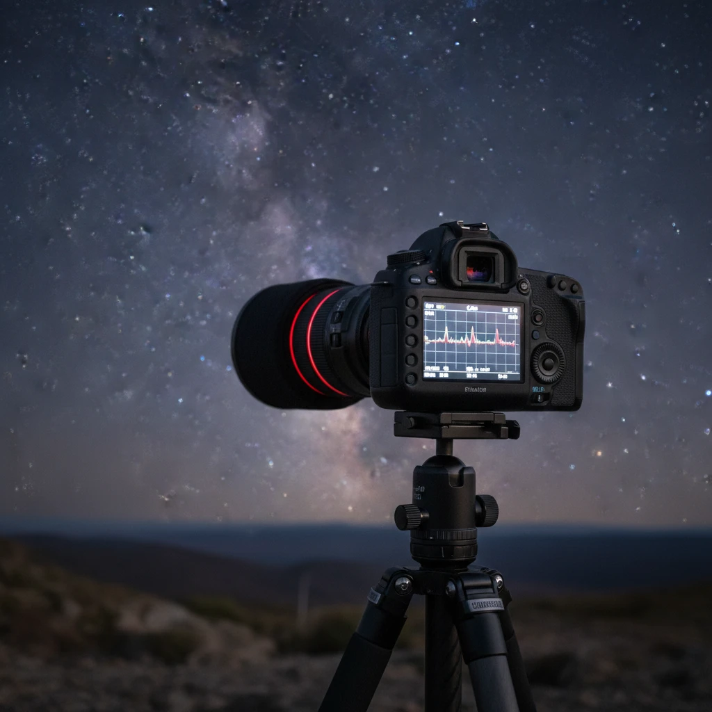 Professional camera gear setup for astrophotography