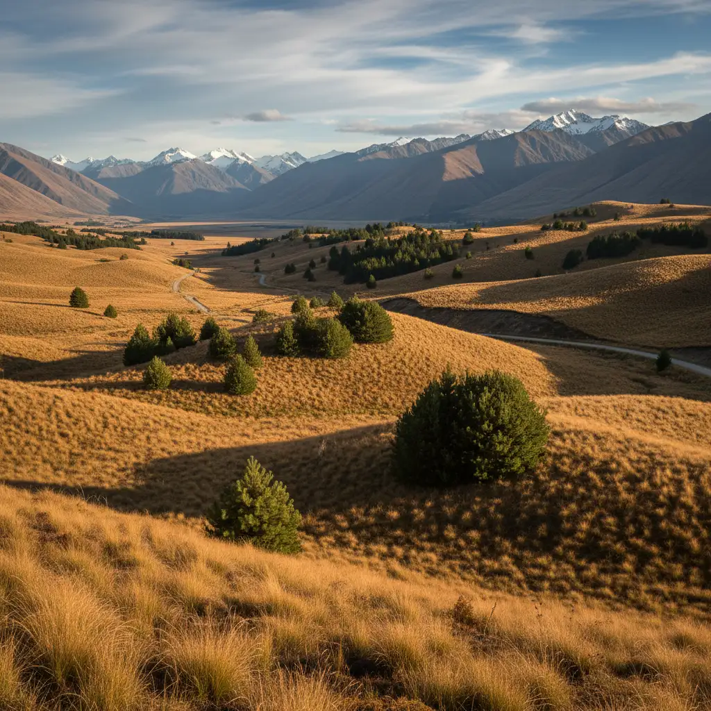 Wilding pines invading NZ high country