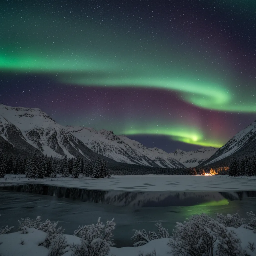 Winter stargazing in New Zealand with snow and stars