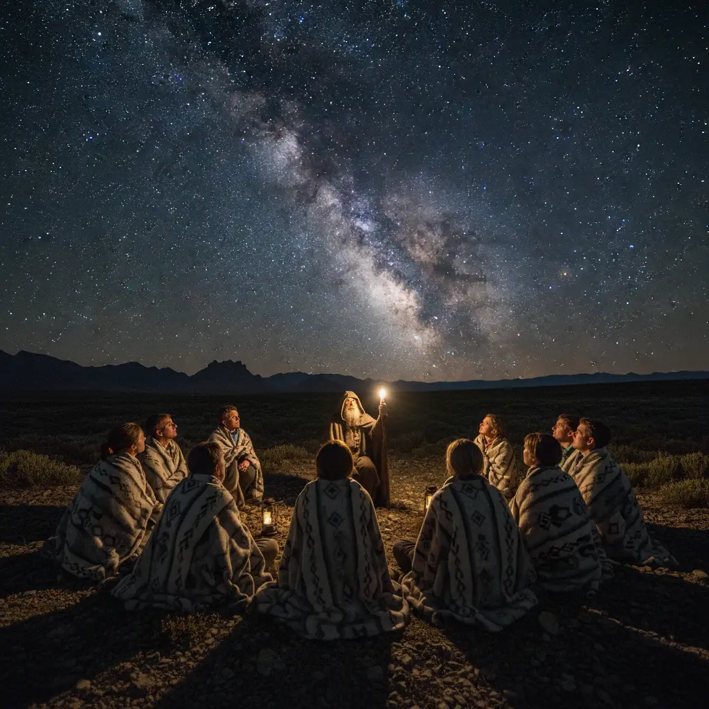 Storytelling event at a New Zealand Dark Sky Reserve