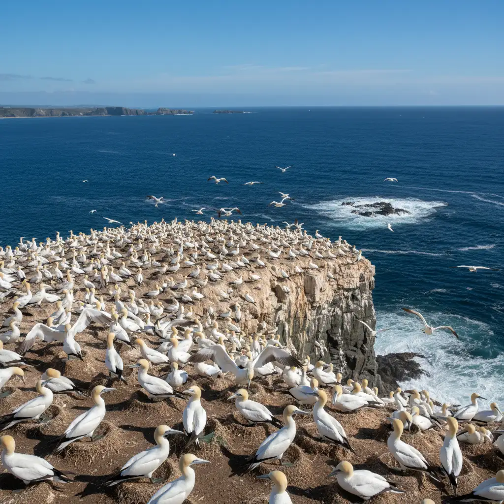 Australasian Gannets nesting at Cape Kidnappers Colony