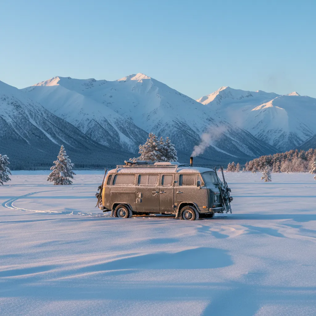 Winter camping conditions in Mackenzie Basin