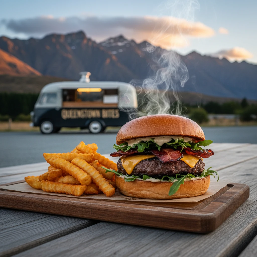 Gourmet budget burger Queenstown