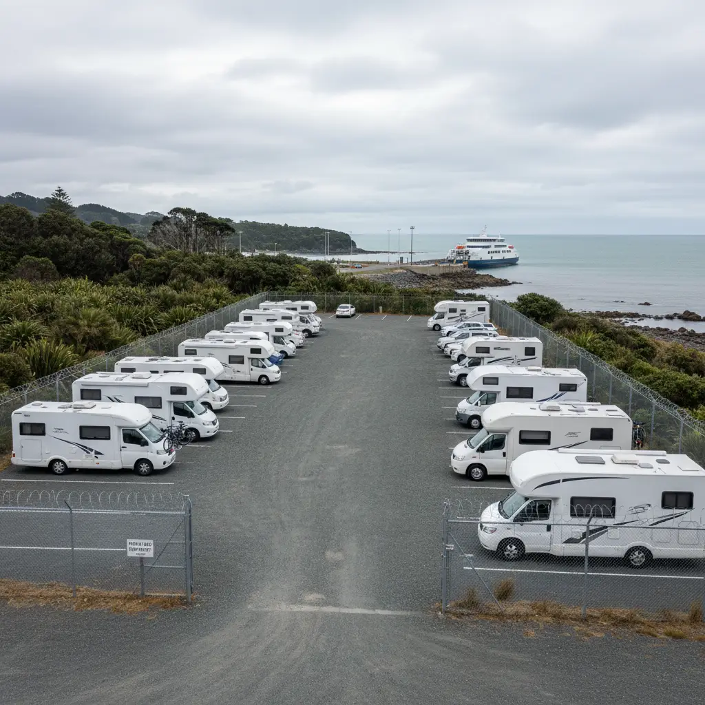 Secure parking facility for vehicles in Bluff