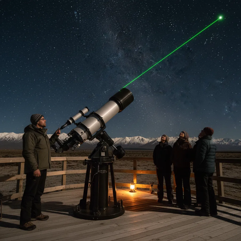 Telescope viewing session during Tekapo Springs stargazing tour
