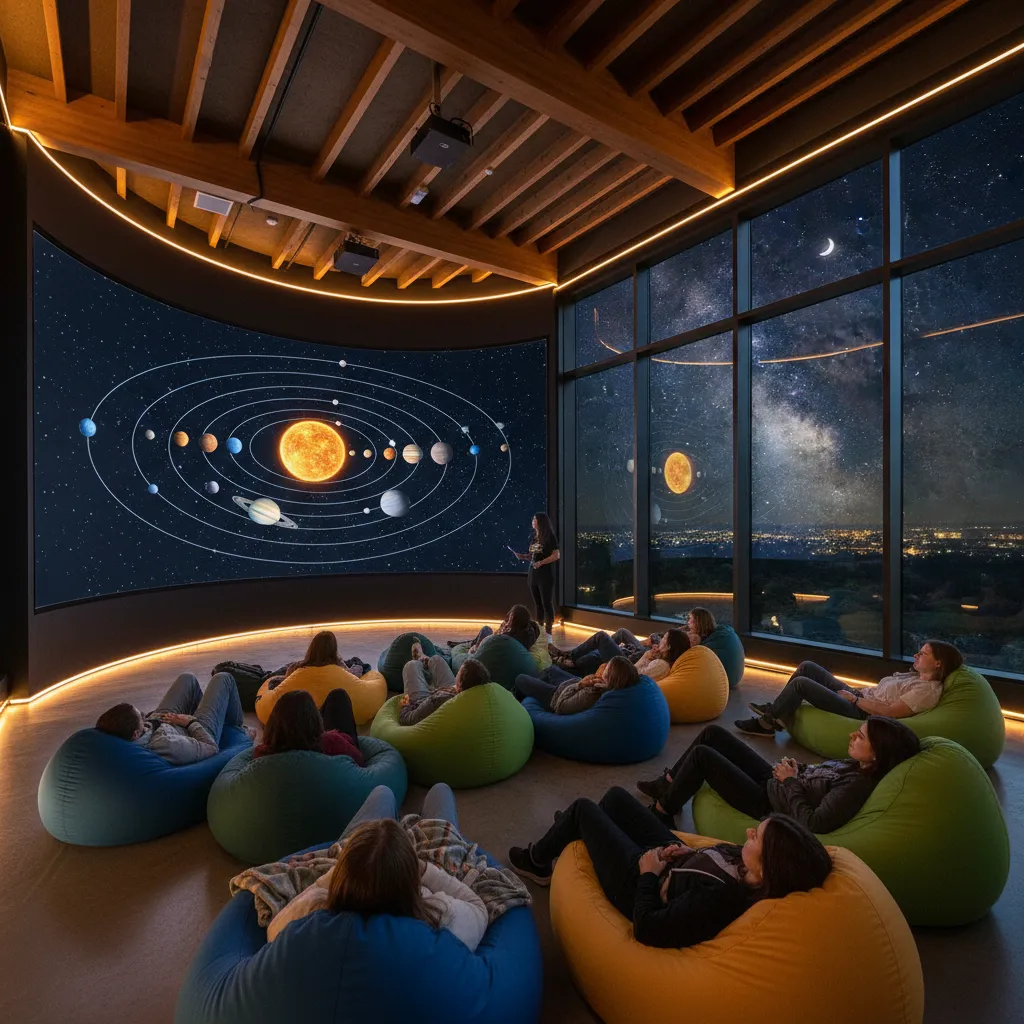 Indoor astronomy presentation alternative for cloudy nights
