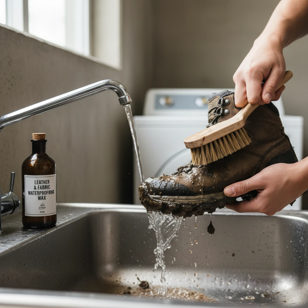 Cleaning and maintaining hiking boots
