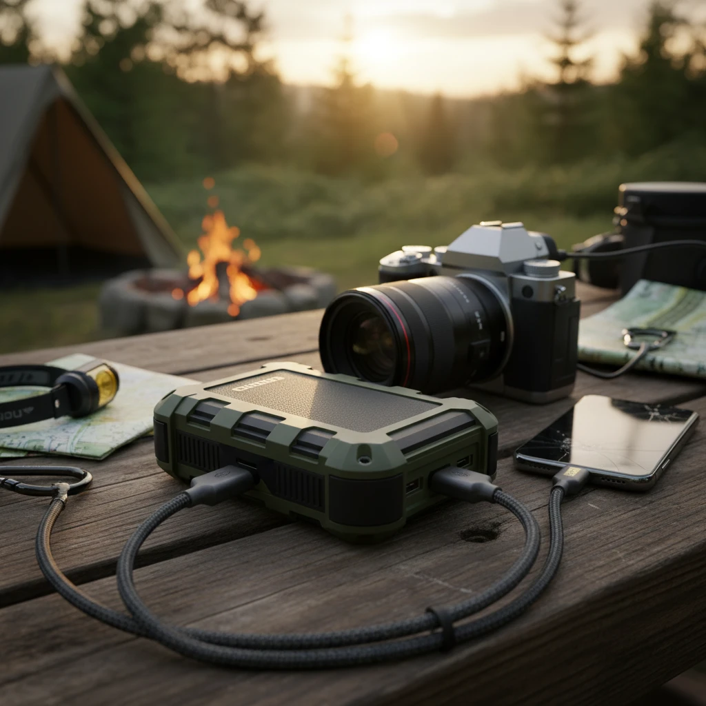 Charging camera and phone with high capacity power bank