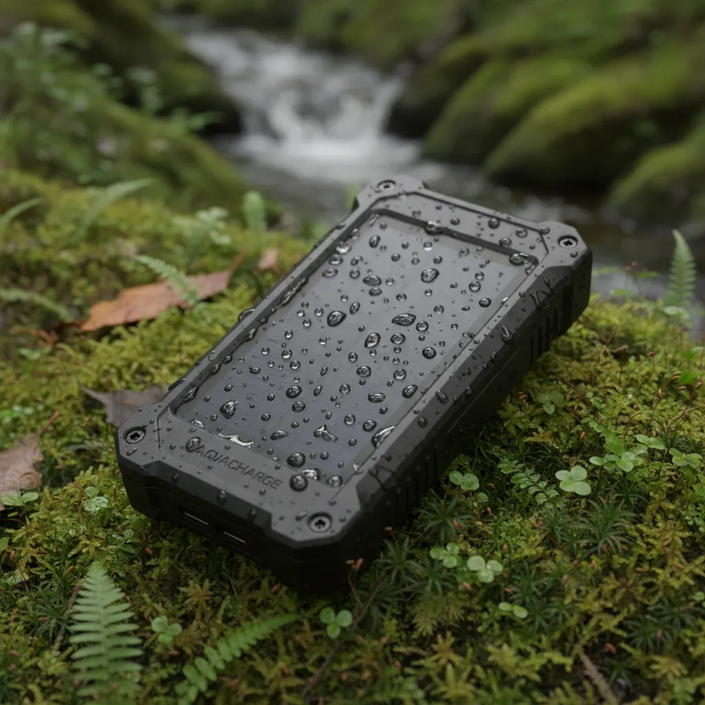 Waterproof solar power bank for camping
