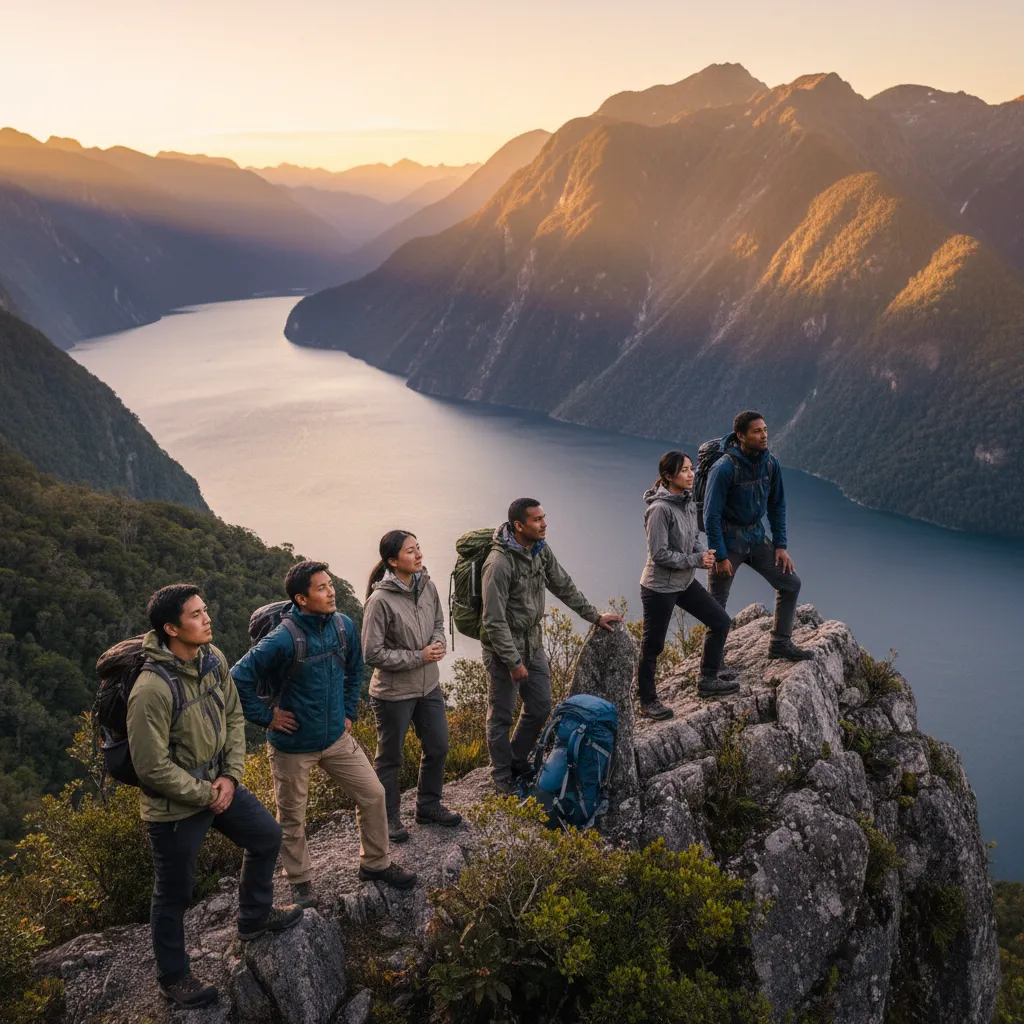 Travelers embracing the Tiaki Promise in New Zealand nature