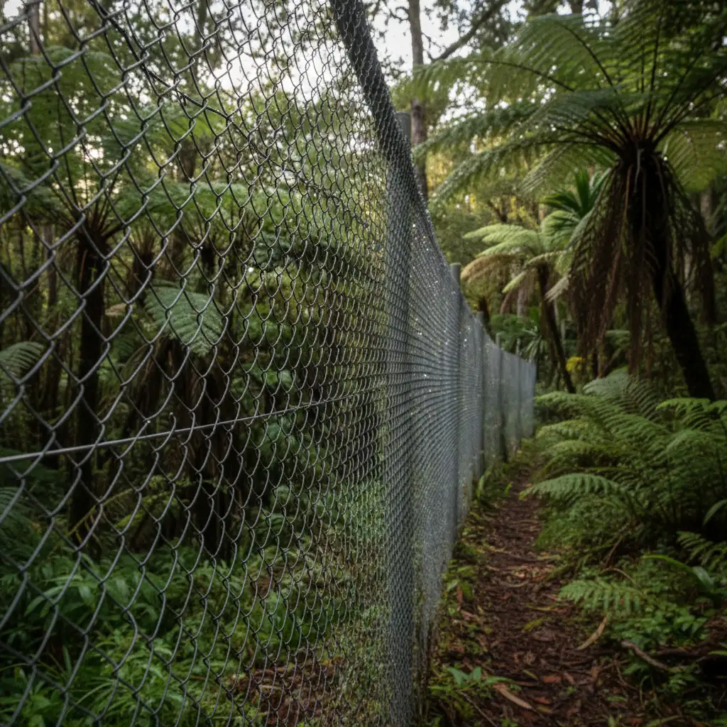 The predator-proof fence at Sanctuary Mountain Maungatautari