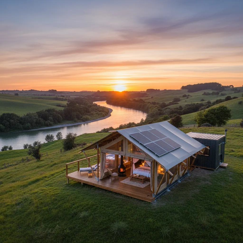 Eco-friendly glamping accommodation near the Waikato River