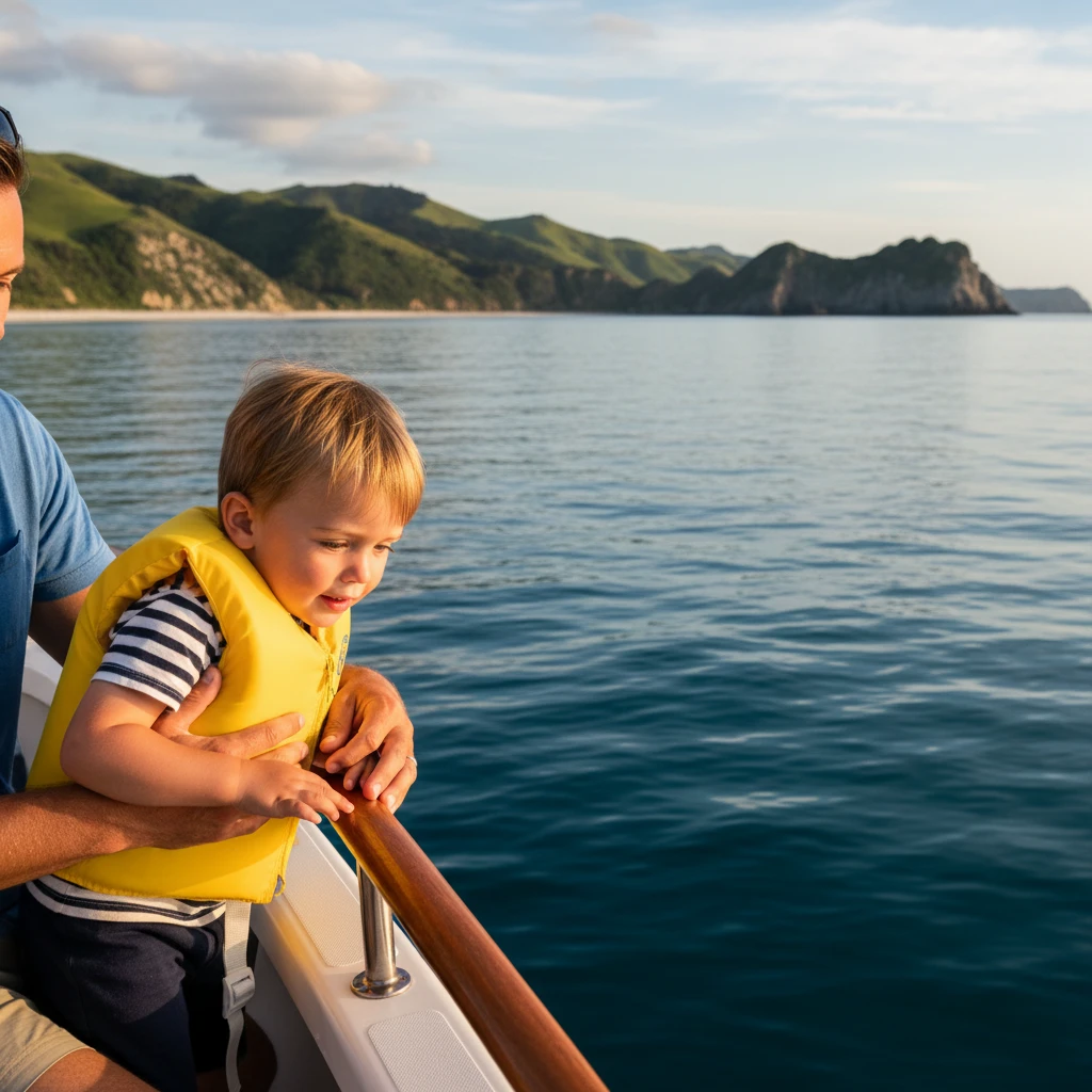 Safe marine wildlife viewing for toddlers in New Zealand