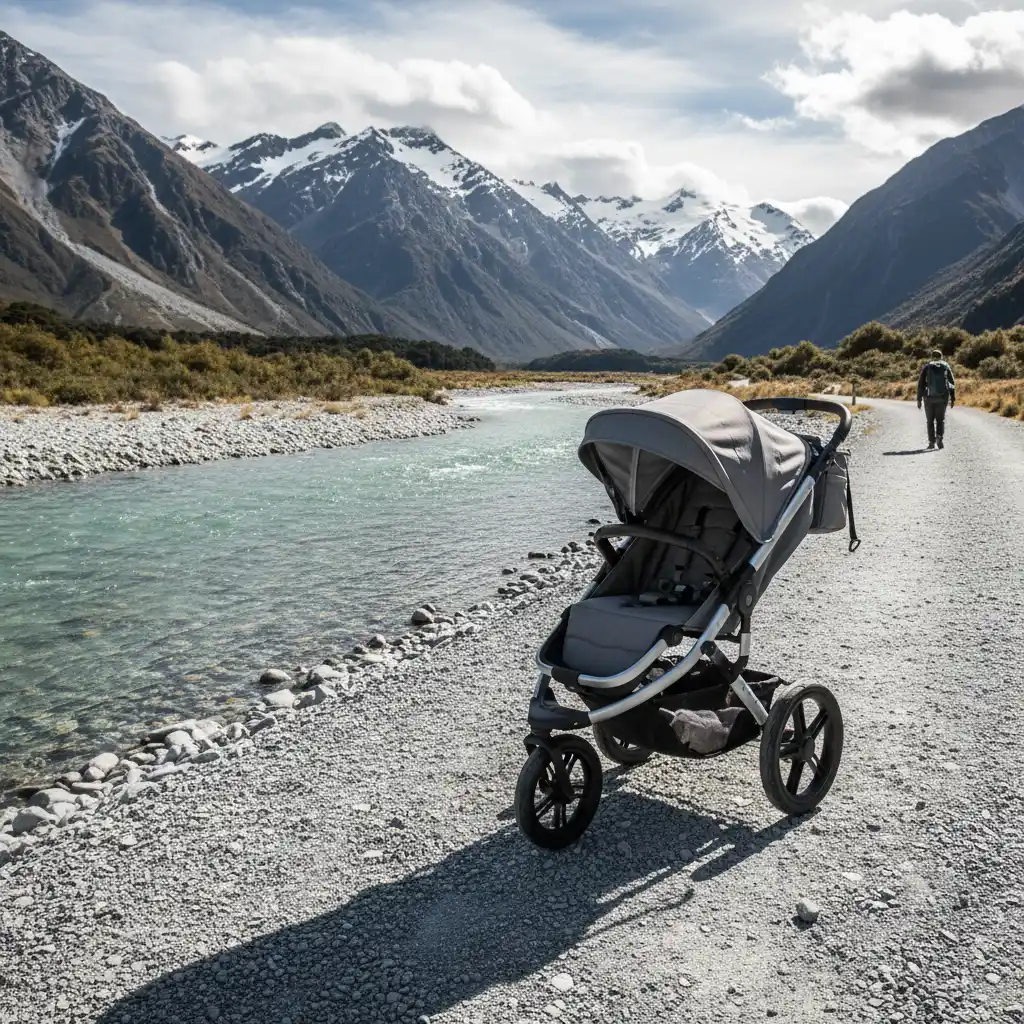Stroller friendly walking track Karangahake Gorge