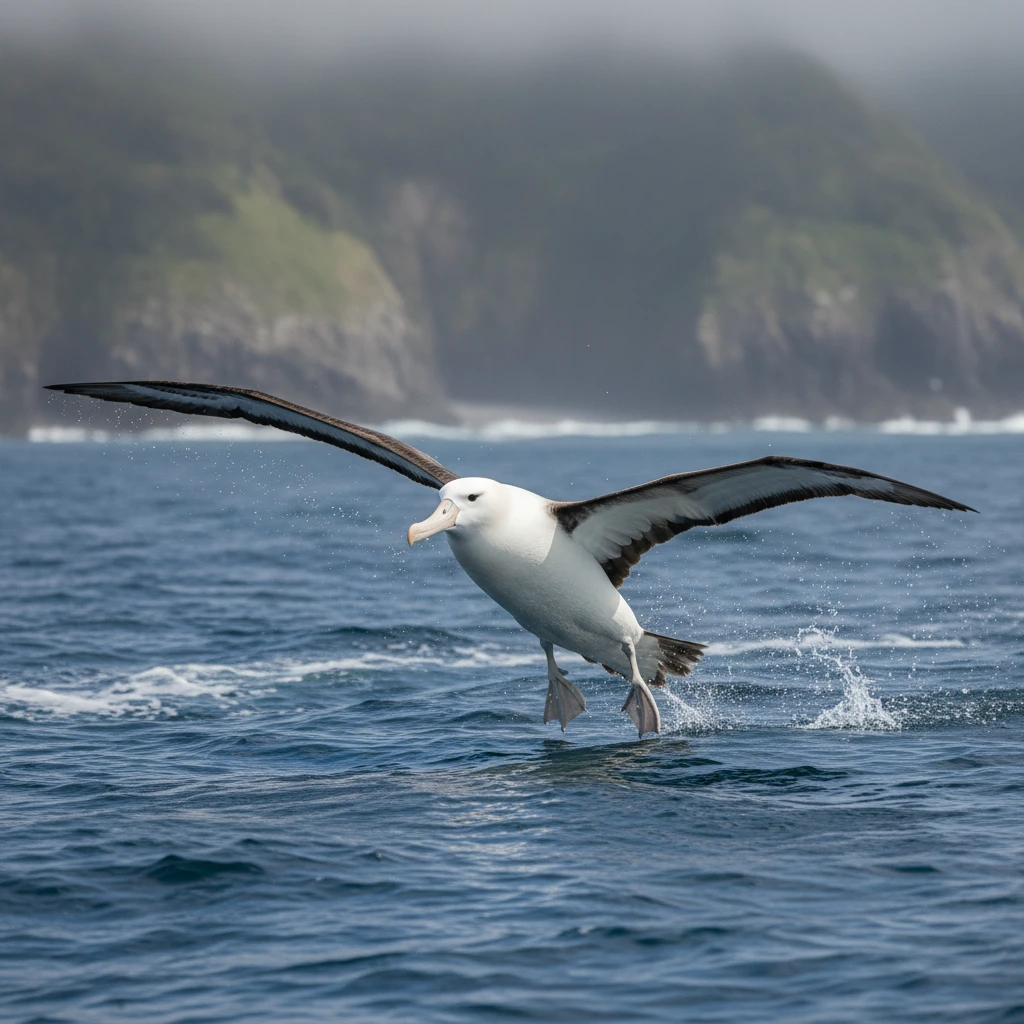 Wandering Albatross in flight Kaikoura