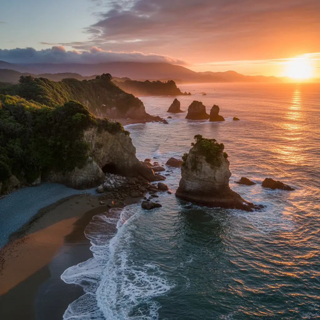 Kaikoura Peninsula landscape at sunrise
