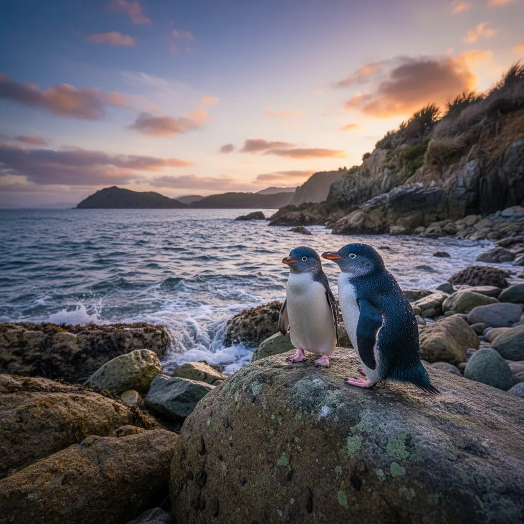 Little Blue Penguins at Pohatu Marine Reserve