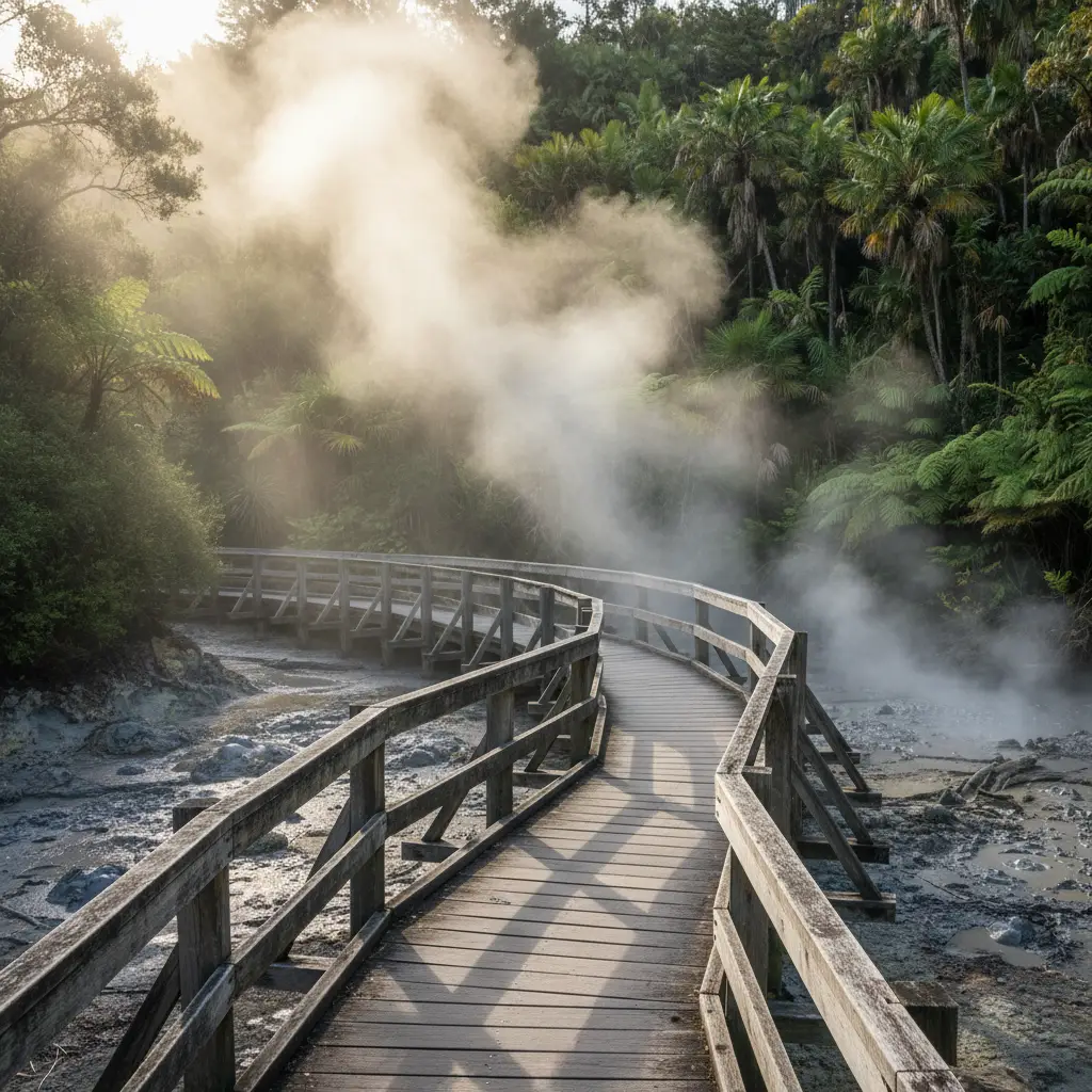 Kuirau Park geothermal boardwalks