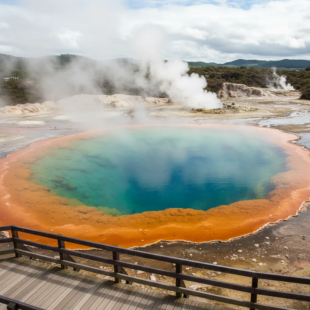 Wai-O-Tapu Champagne Pool walkway
